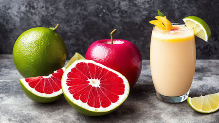 Citrus Twist Pina Colada. AI Generated.の素材