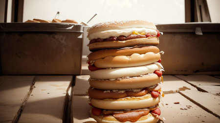 The Bun Storage Delight. AI Generated.の素材