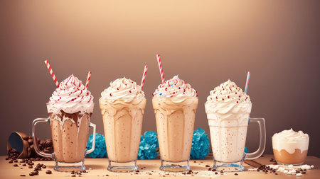 Vibrant Milkshake Blender Joy. AI Generated.の素材