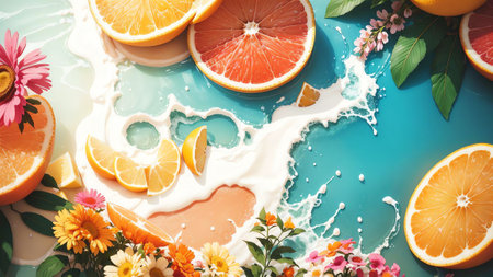 Summer Bliss A Delectable Celebration of National Creamsicle Day AI Generated.の素材