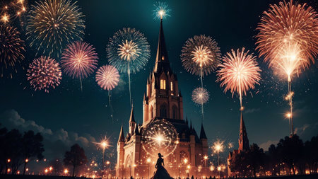 Sparkling Night Embracing the Magic of National Just Because Day with Sparklers AI Generated.の素材