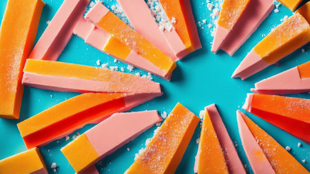 Frozen Delight Celebrating National Creamsicle Day with a Vibrant Treat AI Generated.の素材
