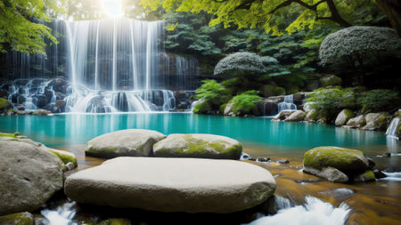 Tranquil Bliss Capturing the Essence of Relaxation on National Relaxation Day AI Generated.の素材