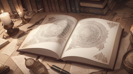 Mark of Literacy Commemorating International Literacy Day with Exquisite Bookplates AI Generated.の素材