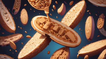 Peanut Paradise A Whimsical Celebration of National Peanut Day AI Generated.の素材