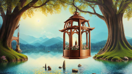 Melodies of Peace Embracing Serenity with a Peace Bell AI Generated.の素材
