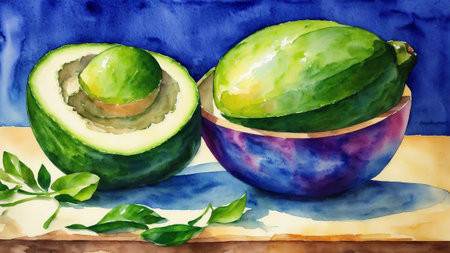 Herbal Bliss A Guacamole Celebration AI Generated.の素材