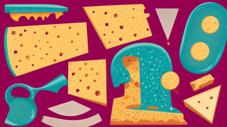 Grating Deliciousness A Cheese Grater Tribute to National Double Cheeseburger Day AI Generated.の素材