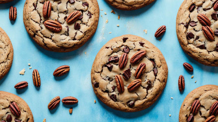 Whisking Up Delight A Vibrant Celebration of National Pecan Cookie Day AI Generated.の素材