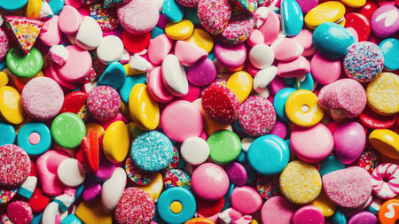 Sweet Delights A Candy filled Adventure AI Generated.の素材