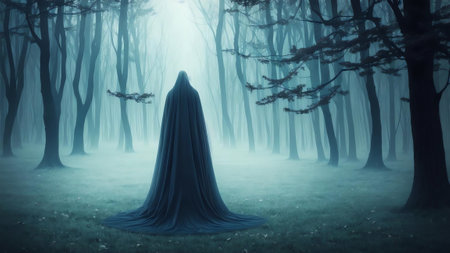 Whispers of the Beyond The Ghostly Presence AI Generated.の素材