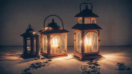 Captivating Lantern Glow AI Generated.の素材