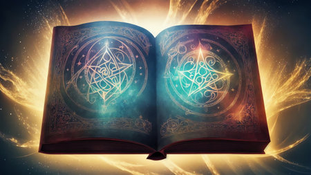 Arcane Grimoire Unleashing the Mystical AI Generated.の素材