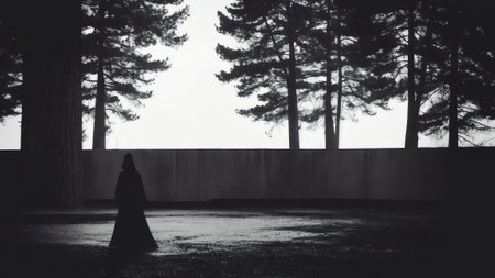 Shadows of the Unknown The Shadowy Figure AI Generated.の素材