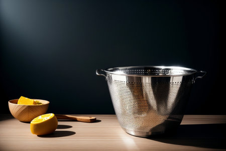 Filtering Elegance Exploring the Beauty of a Strainer AI Generated.の素材