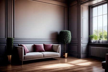 Exquisite Wall Borders Enhancing the Beauty of Any Space AI Generated.の素材