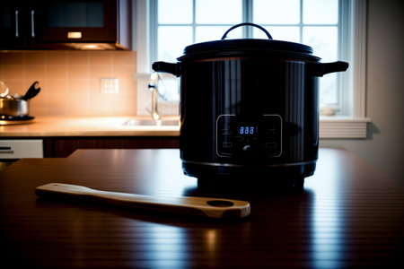 Captivating Macro Shot of a Realistic Slow Cooker AI Generated.の素材
