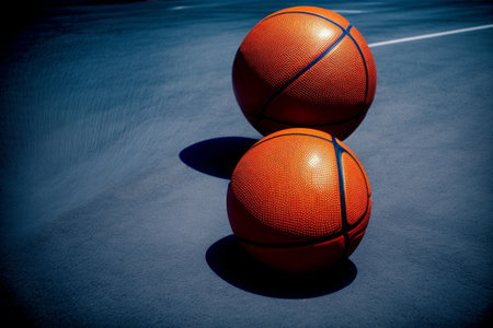 Dynamic Capture of a Realistic Basketball AI Generated.の素材