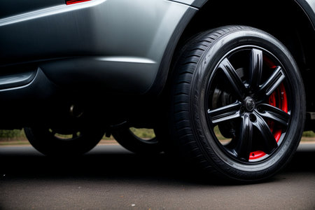 Intricate Macro Shot of Car Suspension System AI Generated.の素材