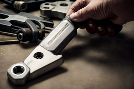 Studio Quality Capture of Realistic Adjustable Wrench AI Generated.の素材