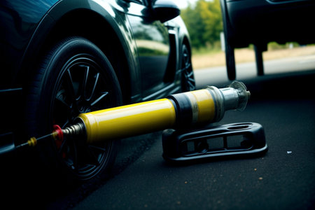 Intricate Macro Shot of Realistic Car Spark Plugs AI Generated.の素材