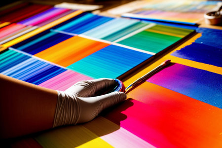 Colors Unleashed Exploring the World of Craft Paint AI Generated.の素材