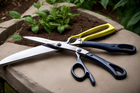 Craftsmanship Unveiled Realistic Pruning Shears AI Generated.の素材