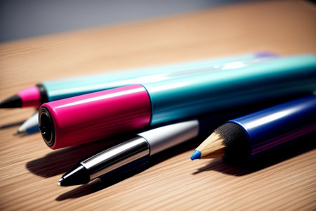 Realistic Eraser on Desk AI Generated.の素材