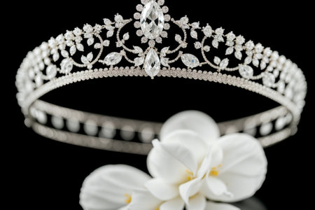 Shimmering Silver Tiara A Captivating Photo AI Generated.の素材