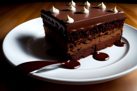 Decadent Bliss Chocolate infused Tapioca Cake to Satisfy Your Sweet Tooth AI Generated.の素材