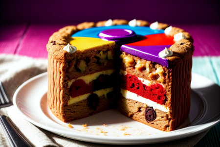 Exquisite Damasco Cake Cookie Delights the Senses AI Generated.の素材