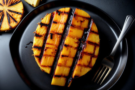 Tropical Temptation Grilled Pineapple at its Finest AI Generated.の素材