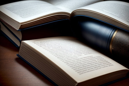 Intricate Details of an Open Book AI Generated.の素材