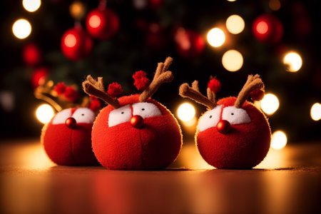 Vintage Charm Capturing the Details of Rudolph s Red Nose Toys AI Generated.の素材