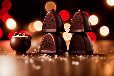 Decadent Delights Tempting Chocolate Filled Christmas ings AI Generated.の素材