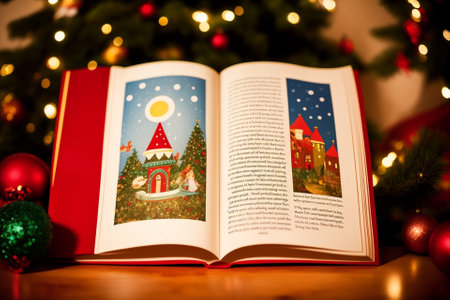 Delightful Christmas Storybooks for Children to Spark Their Imagination AI Generated.の素材