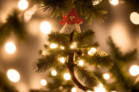 Delicate Angel Tree Topper with Intricate Details AI Generated.の素材