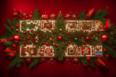 Christmas Puzzles and Games Fun filled Entertainment for the Holiday Season AI Generated.の素材