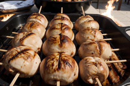 Savory Delight Grilled Chicken Skewers That Will Make Your Taste Buds Dance AI Generated.の素材