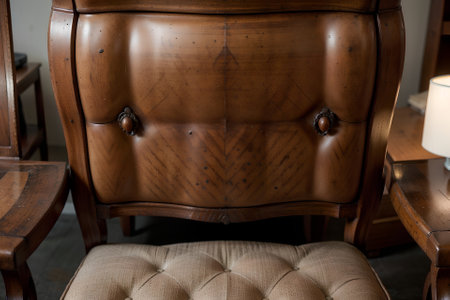 Exquisite Vintage Furniture Pieces Captured in Stunning Detail AI Generated.の素材