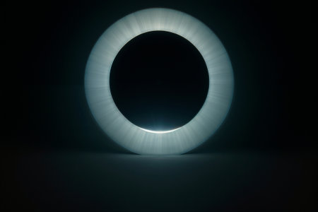 Mesmerizing Circle of Light in Abstract Background AI Generated.の素材