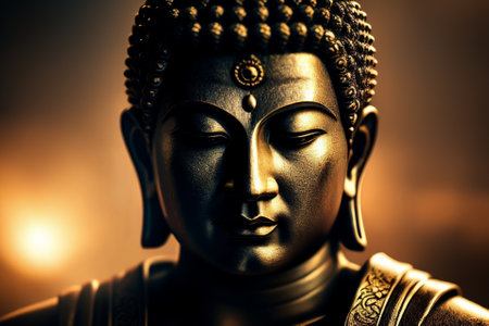 Spiritual Icons Buddha Shofar Krishna and Saint by Michael Anderson AI Generated.の素材