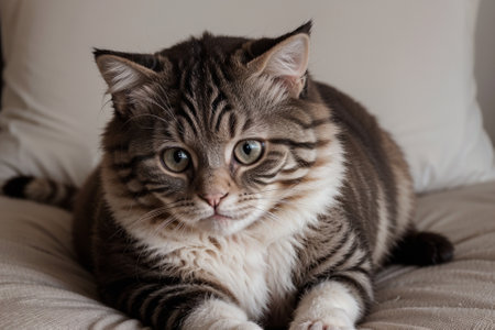 Adorable Fluffy Kitten Up Close AI Generated.の素材