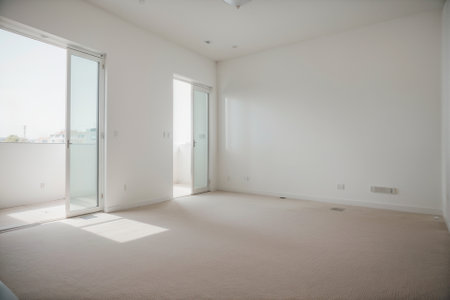 Contemporary Elegance in an Empty Modern Room AI Generated.の素材