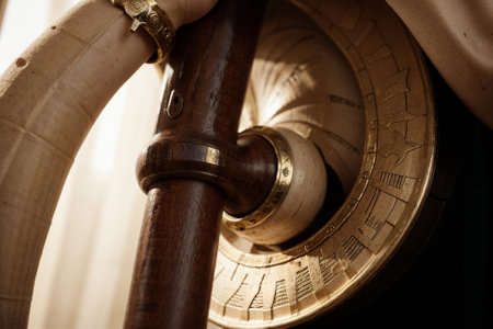 Sacred Sounds A Captivating Close up of a Shofar AI Generated.の素材