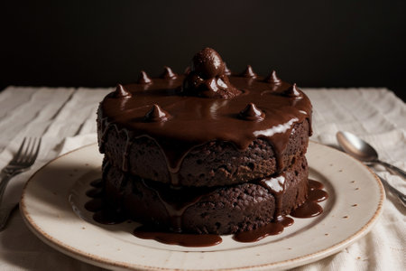 Indulge in the Tempting Delights of a Chocolate Cake Assortment AI Generated.の素材