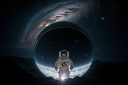 Journey to the Stars Exploring the Galactic Abyss AI Generated.の素材