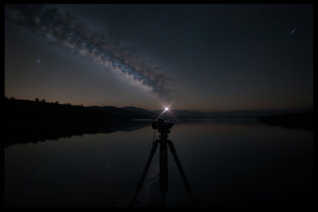 Celestial Symphony Exploring the Wonders of the Starry Sky AI Generated.の素材