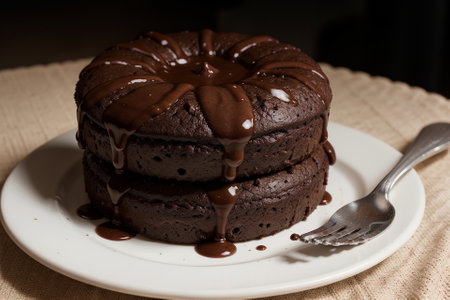 Tempting Delights Isolated Assortment of Chocolate Cakes AI Generated.の素材