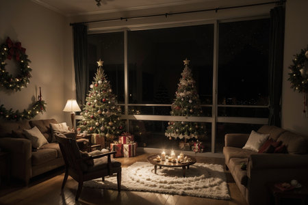 Enchanting Christmas Wonderland AI Generated.の素材